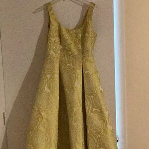 Elegant Yellow Lace Dress